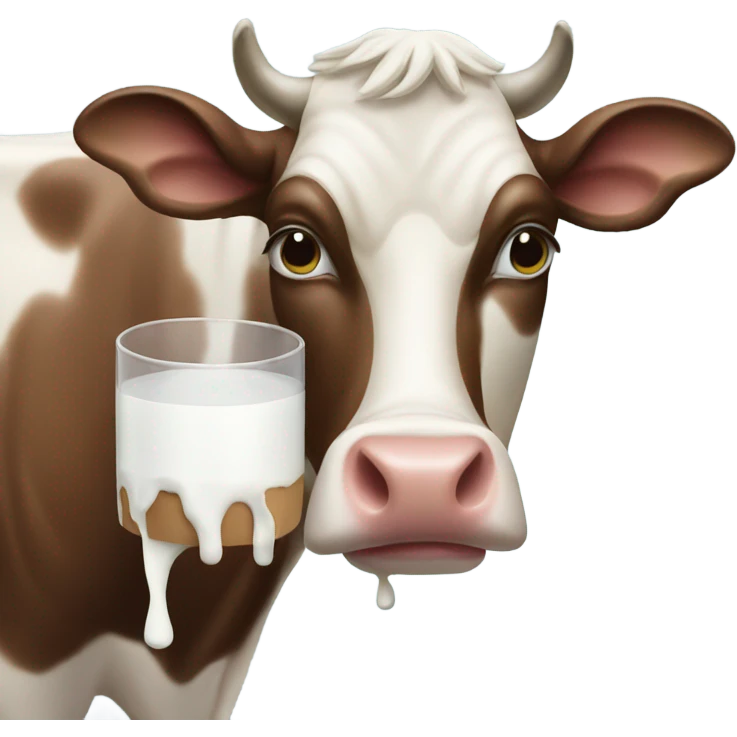 cow drinking milk emoji