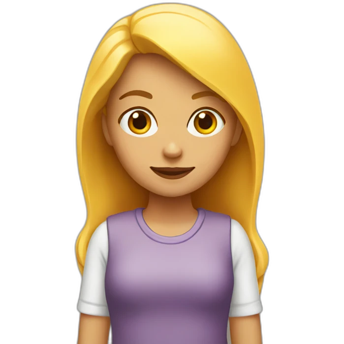 girl waiting for McDonald's emoji