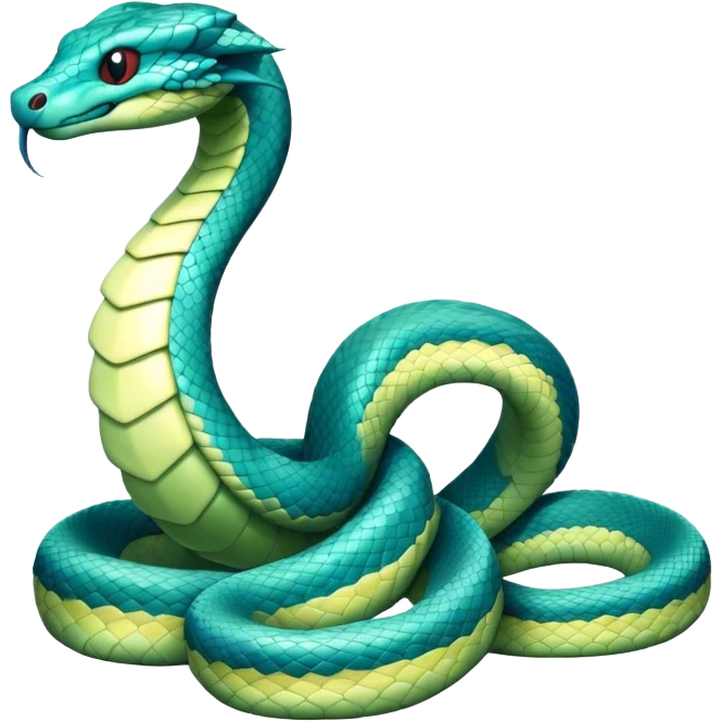 Seviper-Dragonair-Snake-hybrid, full body emoji
