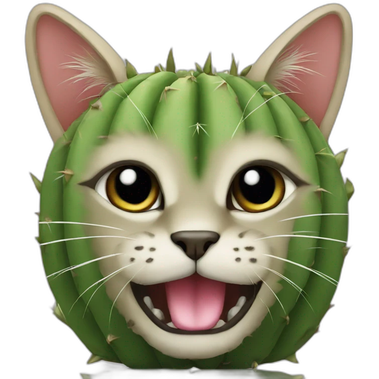 Cactus cat emoji