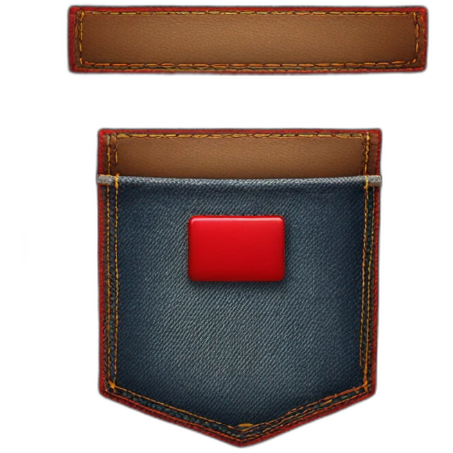 denim pocket with red no sign emoji