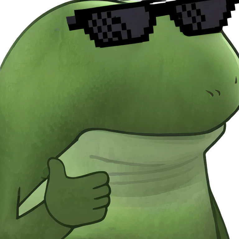 bufo frog meme with sunglasses emoji