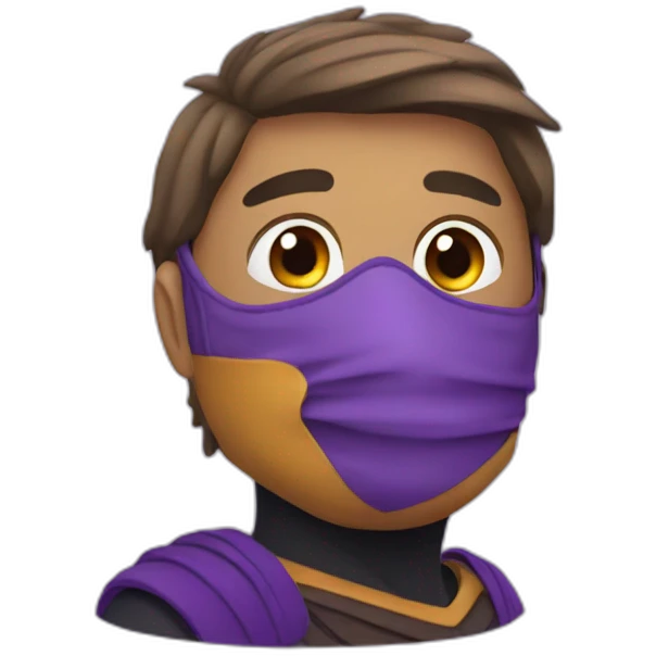 Robin with a purple mask emoji