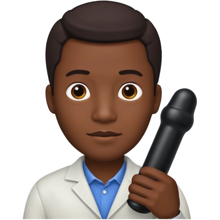 Black guy holding a dildo emoji