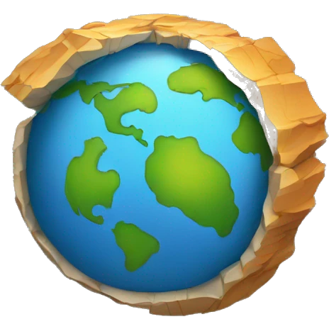 core of the earth in the center emoji