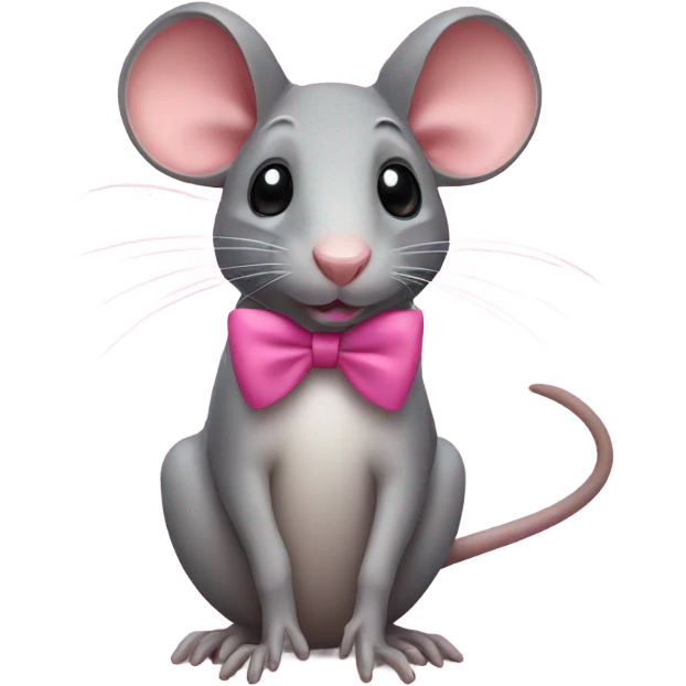 rat with a pink bow emoji
