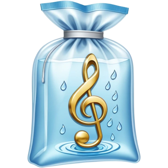 ziplock bag with a treble clef inside emoji