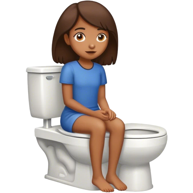 Brown Girl on toilet emoji
