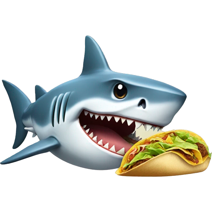 shark eating taco emoji