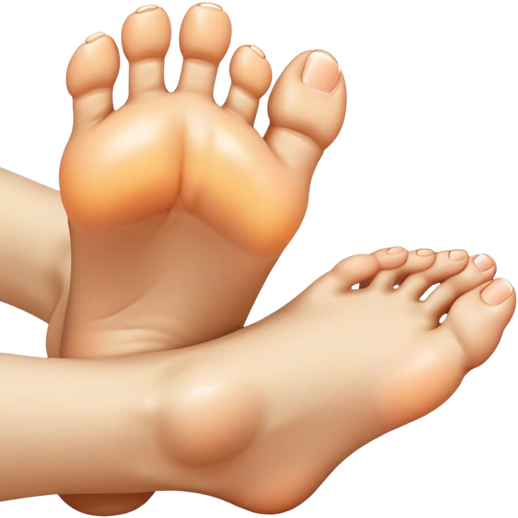 Main entrain de stimuler un point réflexe du pied emoji