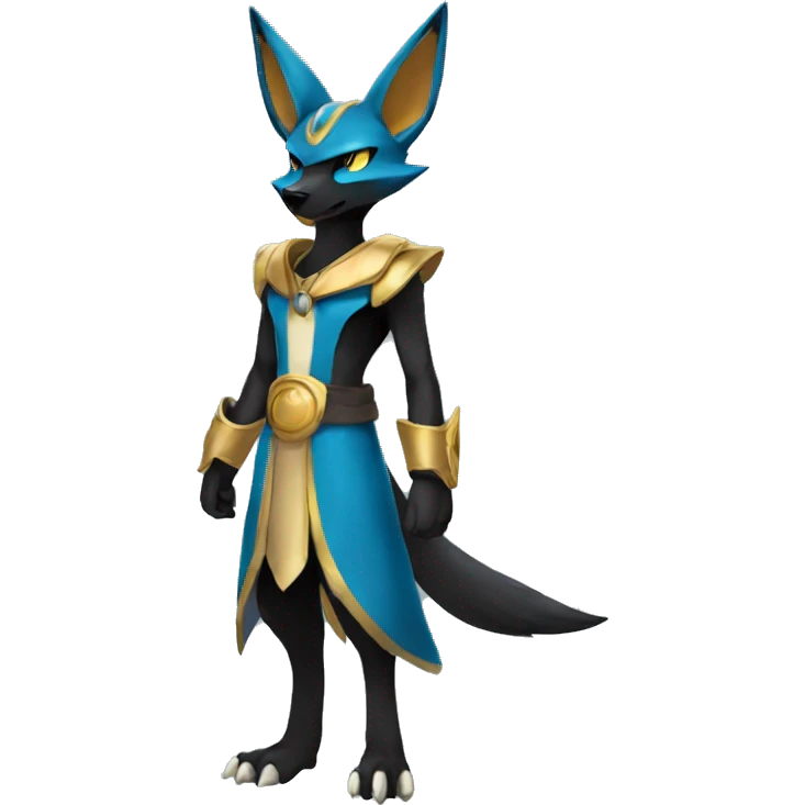 Lucario-Anubis full body emoji