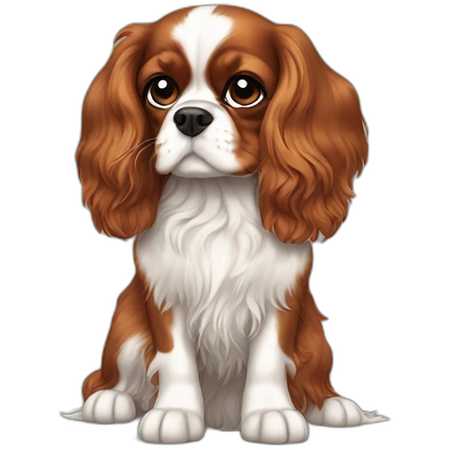 cavalier king Charles spaniel brown emoji