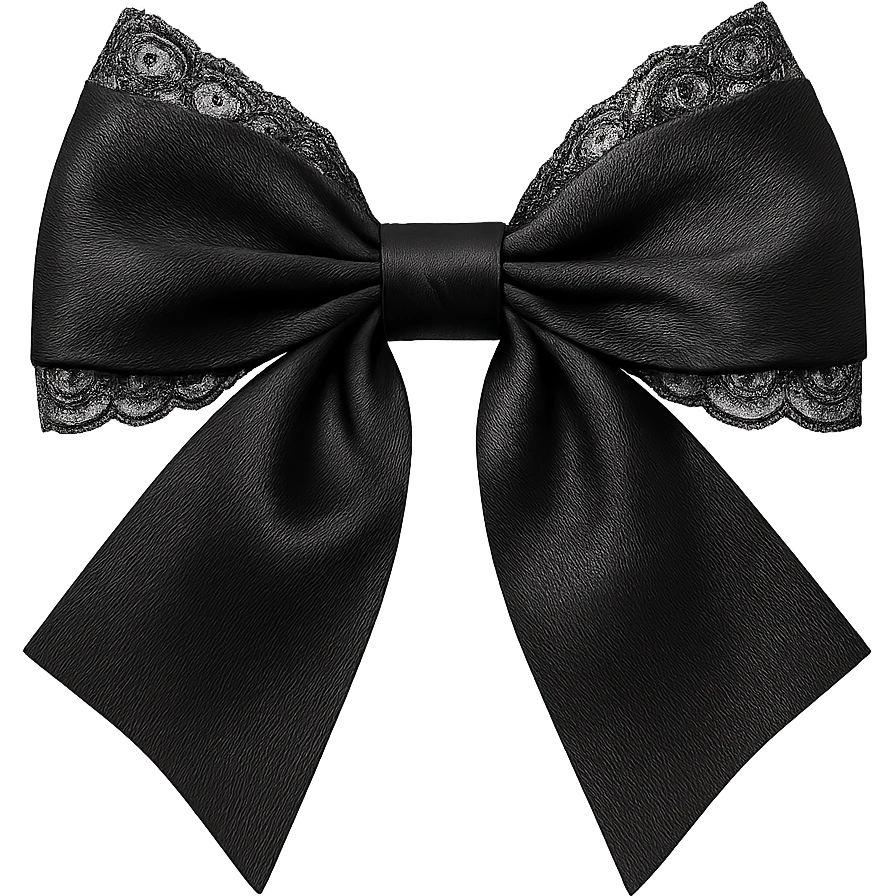 Goth bow, remove background emoji