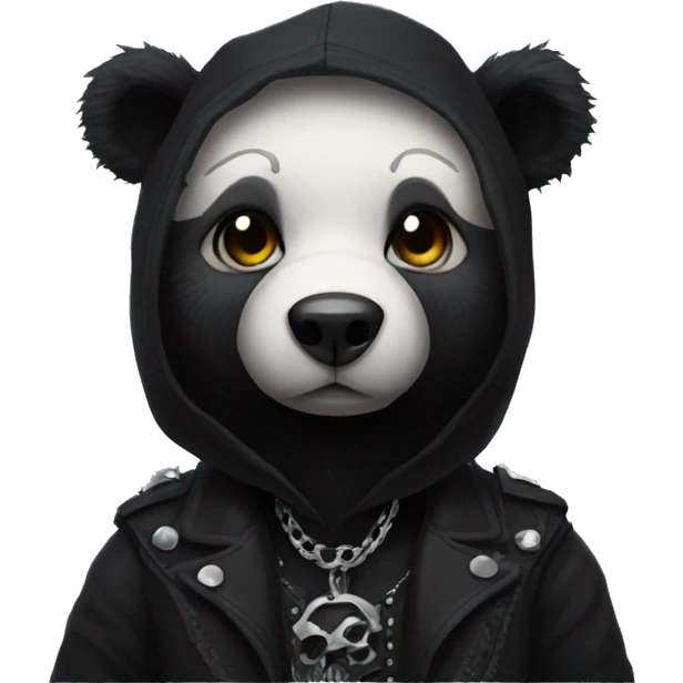 Goth bear emoji