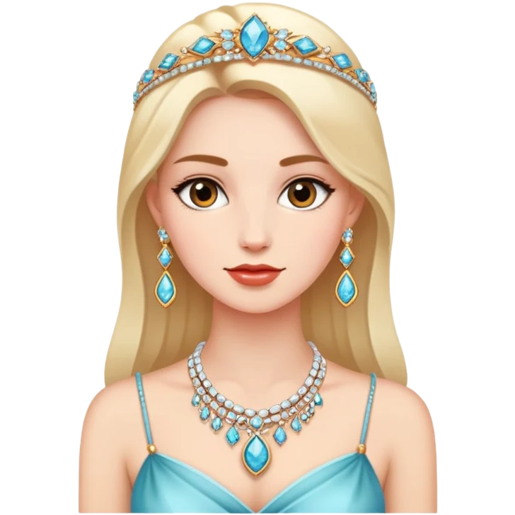 portrait of a woman with jewelry emoji