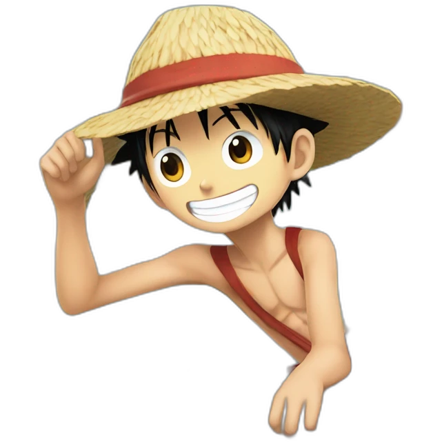 Luffy sur un bateaux emoji