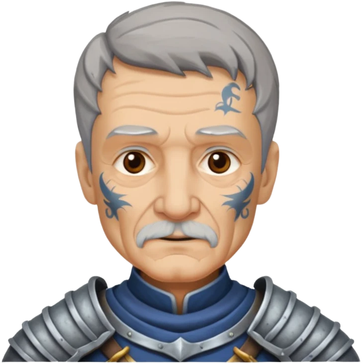 elderly tattooed knight emoji