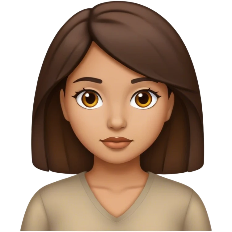 latina girl with brunette hair emoji