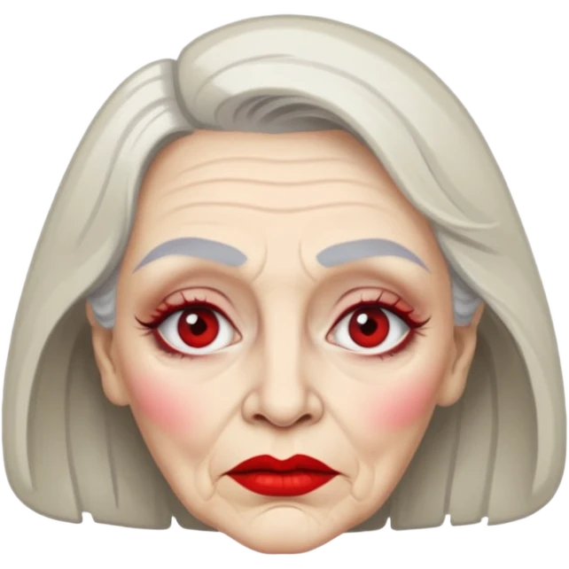 Old woman with bad makeup  emoji