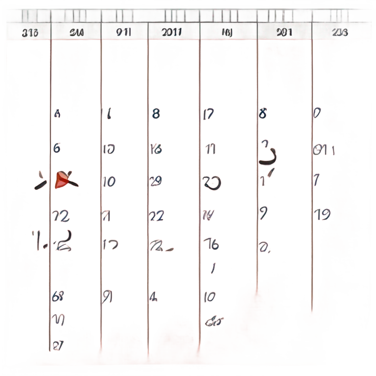 kalender showing scratch of days emoji