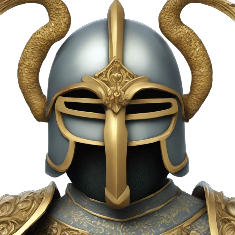 ornate french full-face armet helmet intricate inlays emoji