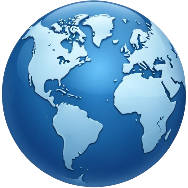 Minimalistic blue globe  emoji