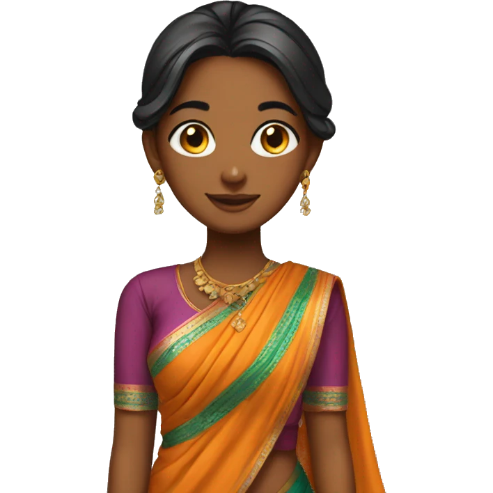 Girl in saree emoji