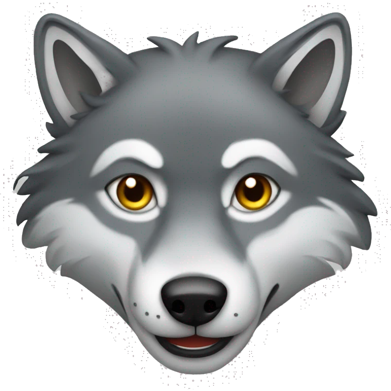Grey wolf emoji