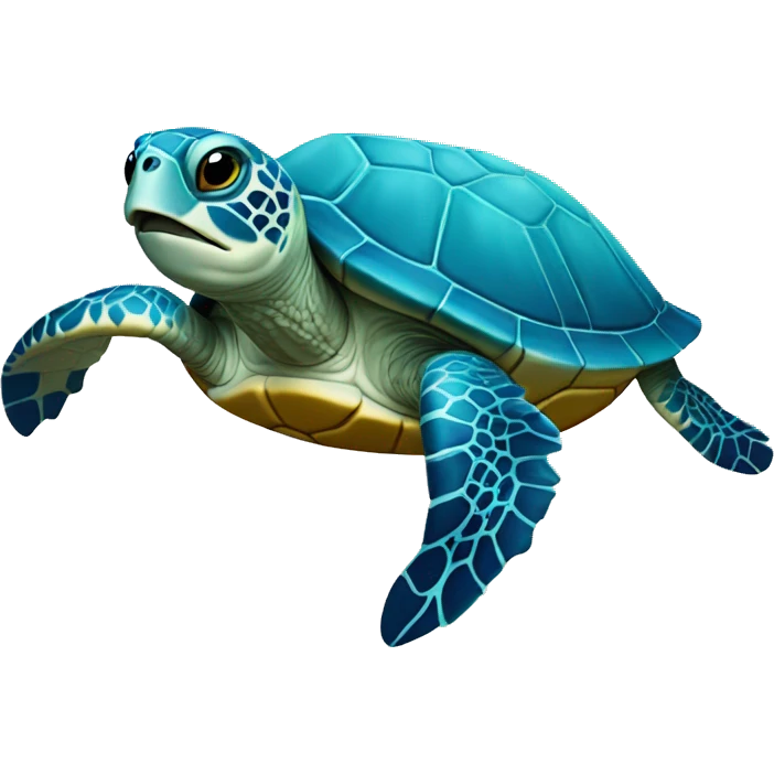 Blue sea turtle emoji