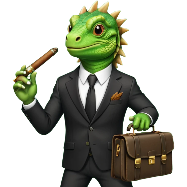 capitalist iguana banker godfather emoji