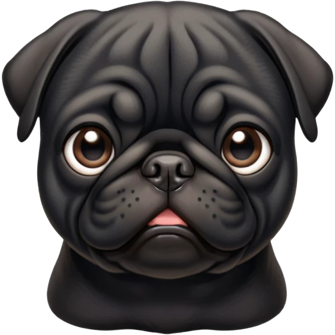 Black pug emoji