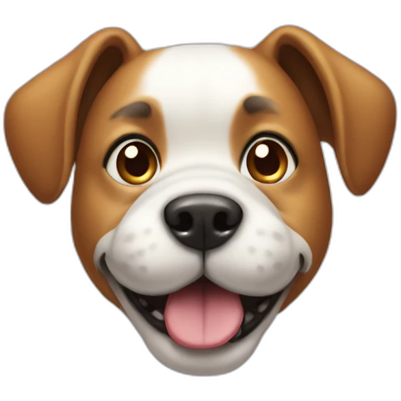 Dog with big head like a baloon emoji