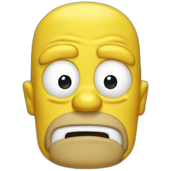 Homer without mouth emoji