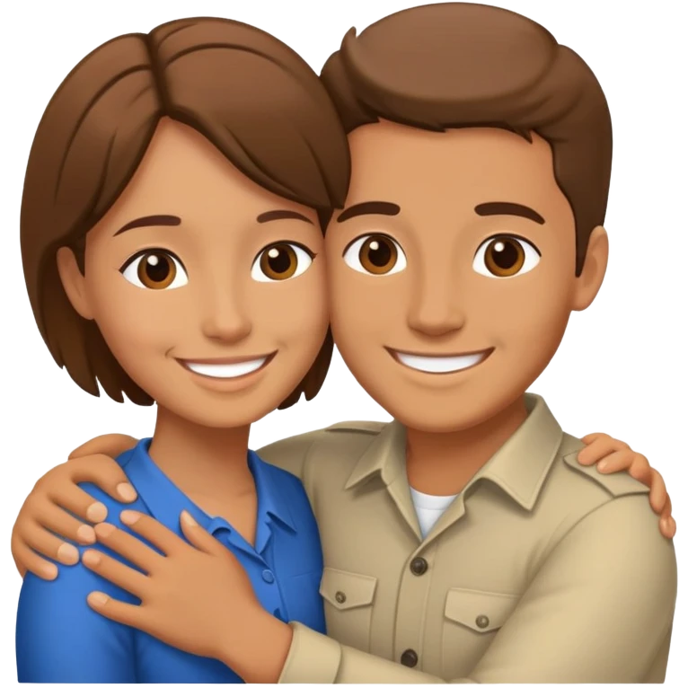 Two people embracing each other in missionary emoji