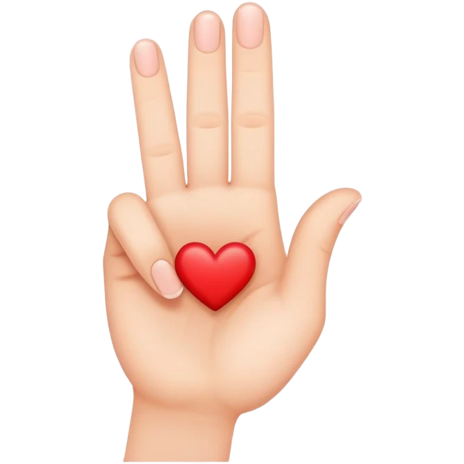 finger heart gesture emoji