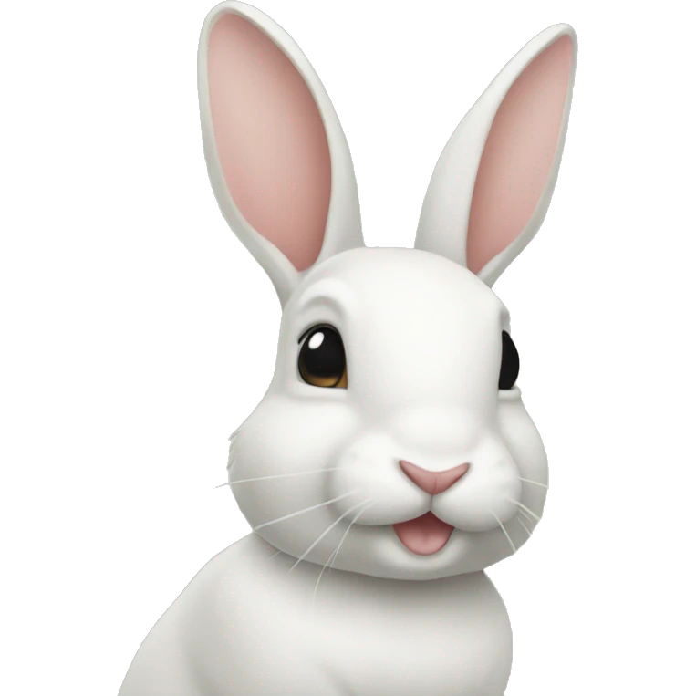 Conejo blanco enojado emoji