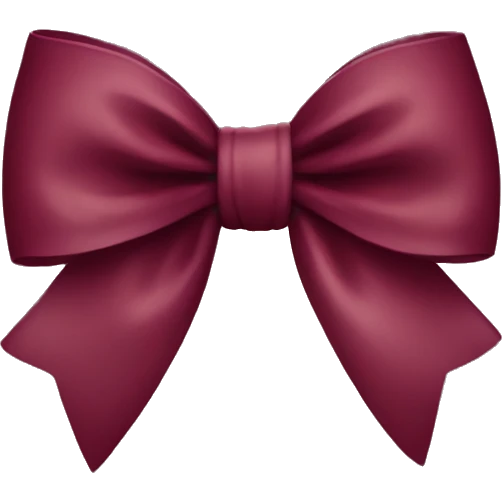Burgundy bow emoji