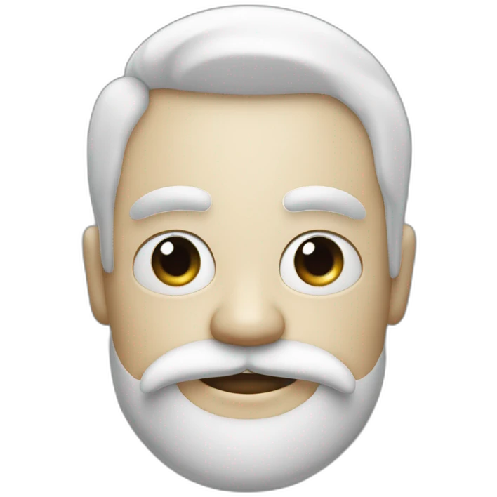 Personnage blanc avec une moustache carré et une frange noire emoji