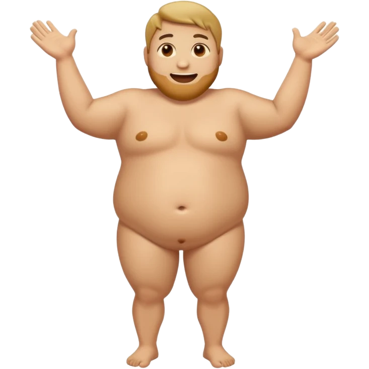Fat naked tan man full body emoji emoji