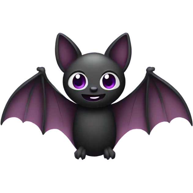 Purple and black bat emoji