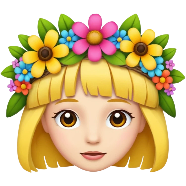 Flower crown emoji