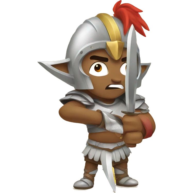 brave warrior ready to fight emoji