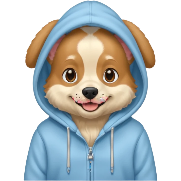 Frenchi Dog wearing a hoodie  emoji