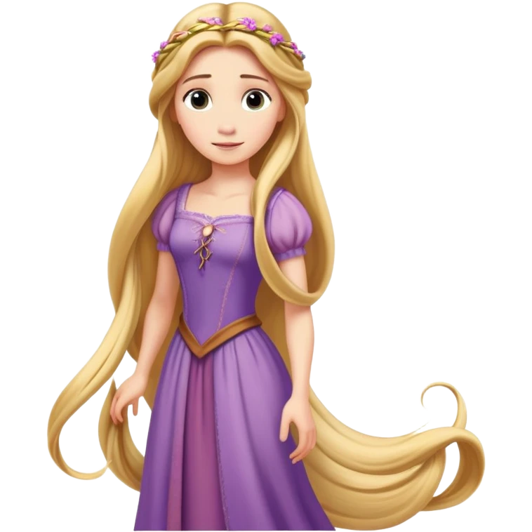 Rapunzel with long flowing hair emoji