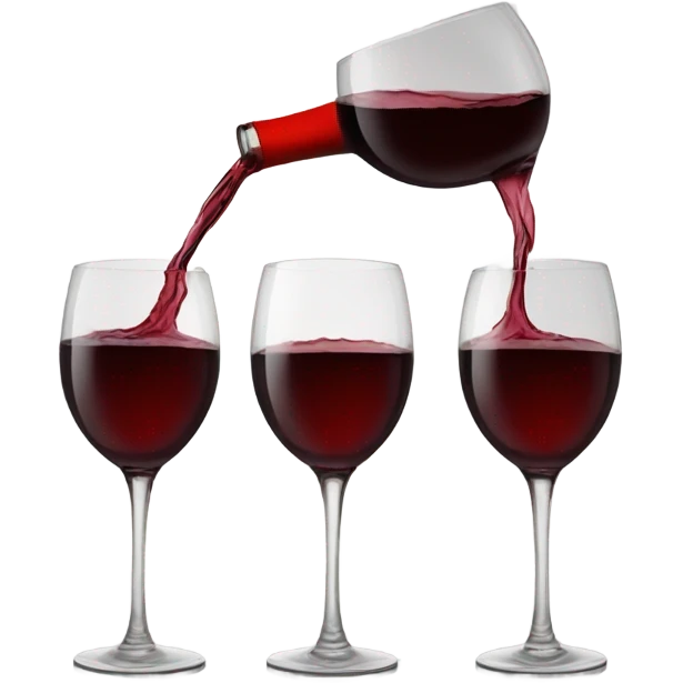 Red wine glasses cheers  emoji