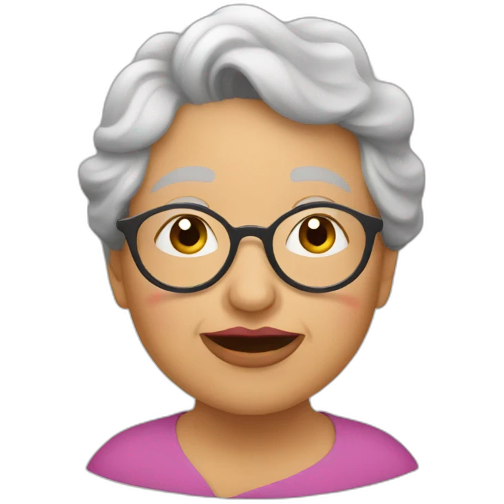 Abuela mandando besos emoji