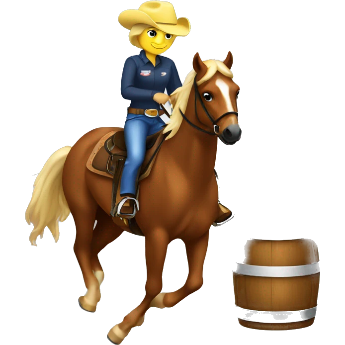 Barrel racing  emoji