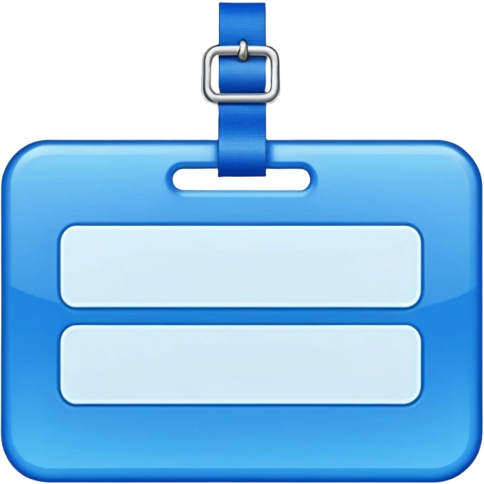 blue Name tag emoji