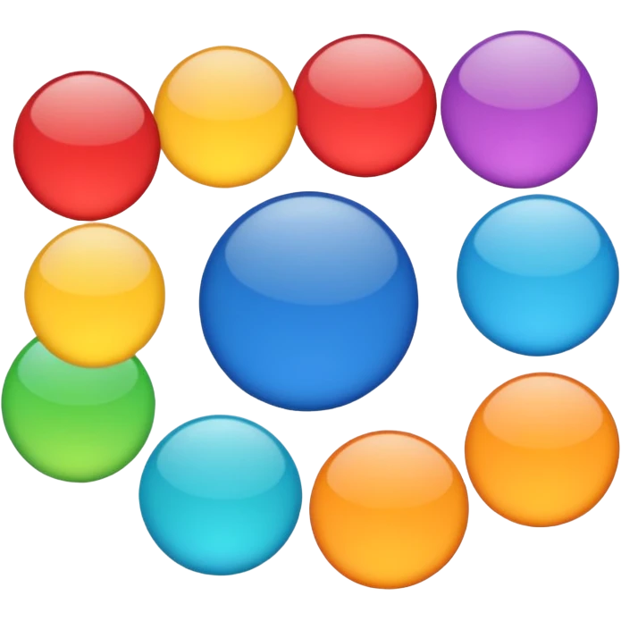 3d plain circle multi colour  emoji