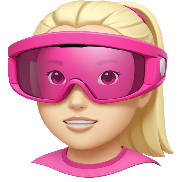 sporty pink shield visor sunglasses with extra chunky frame, athletic design, heavy-duty build, one-piece tinted lens emoji